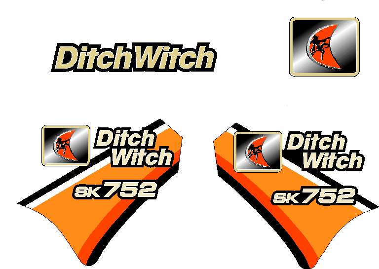Ditch Witch SK752  Decal Set