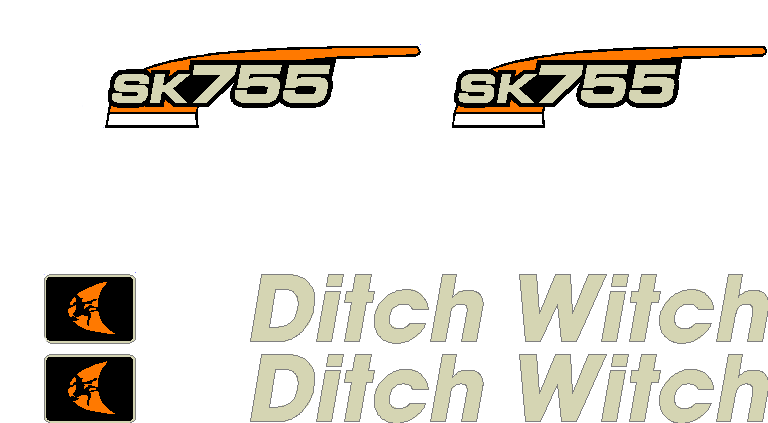 Ditch Witch SK755  Decal Set