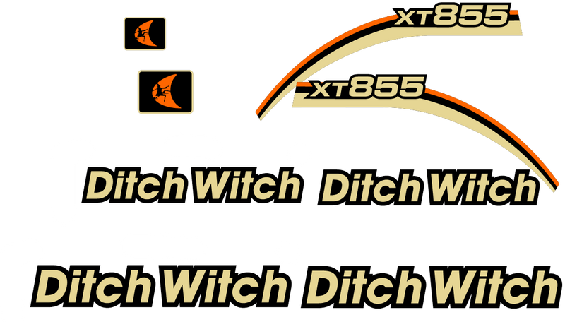 Ditch Witch XT855  Decal Set