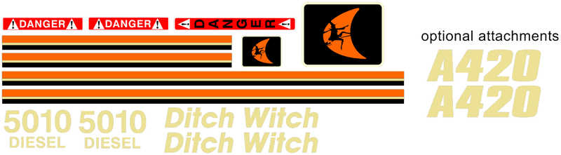 Ditch Witch 5010DD  Decal Set