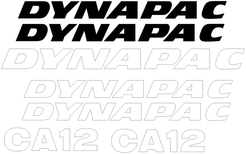 Dynapac CA12 Decal Set