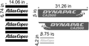 Dynapac CA2500D Decal Set
