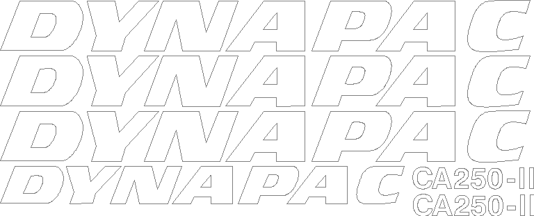 Dynapac CA250D II Decal Set