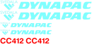 Dynapac CC412 Decal Set