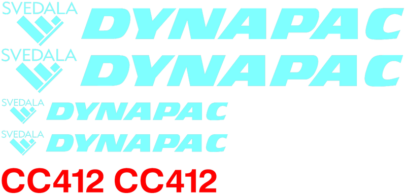 Dynapac CC412 Decal Set
