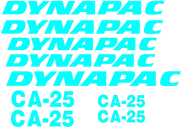 Dynapac CA25 Decal Set