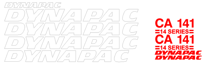 Dynapac CA141D Decal Set