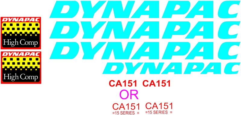 Dynapac CA151 Decal Set