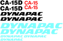Dynapac CA15D Decal Set