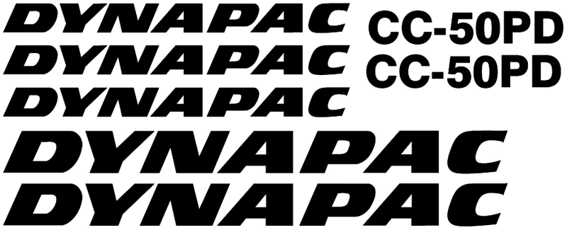 Dynapac CC50PD Decal Set