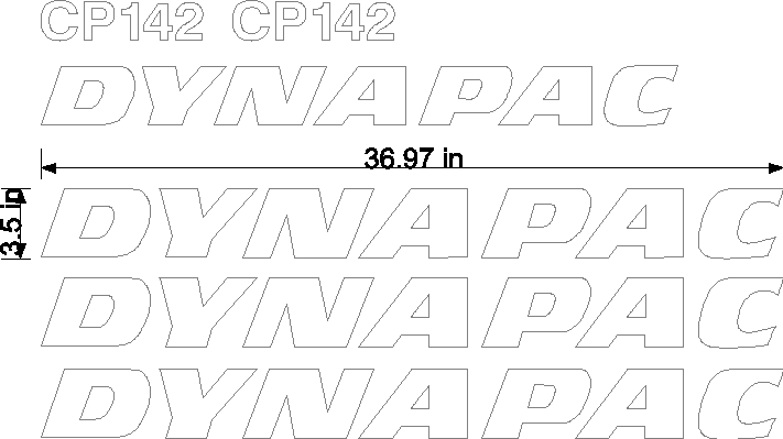 Dynapac CP142 Decal Set