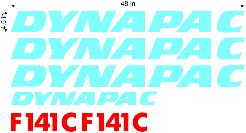 Dynapac F141C Decal Set