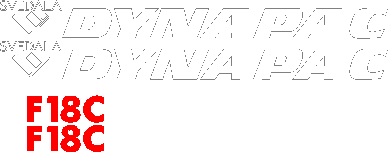 Dynapac F18C Decal Set