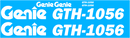 Genie GTH1056 Decal Set