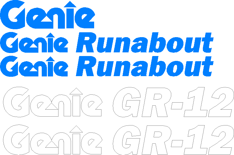 Genie GR12 Decal Set