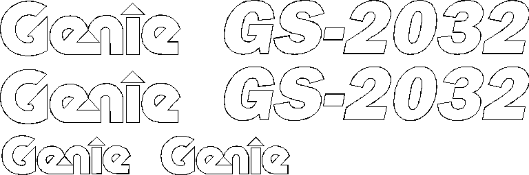 Genie GS2032 Decal Set