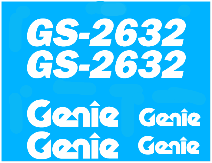 Genie GS2632 Decal Set