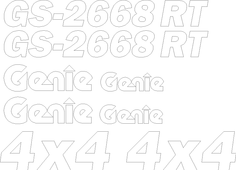 Genie GS2668RT Decal Set