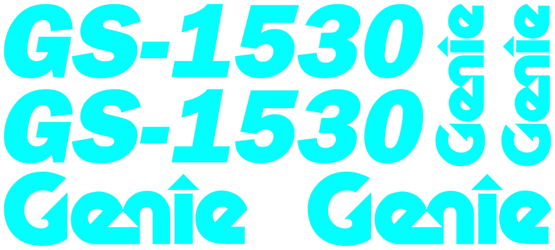 Genie GS1530 Decal Set