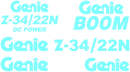 Genie Z34/22N Decal Set