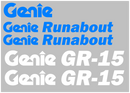 Genie GR15 Decal Set