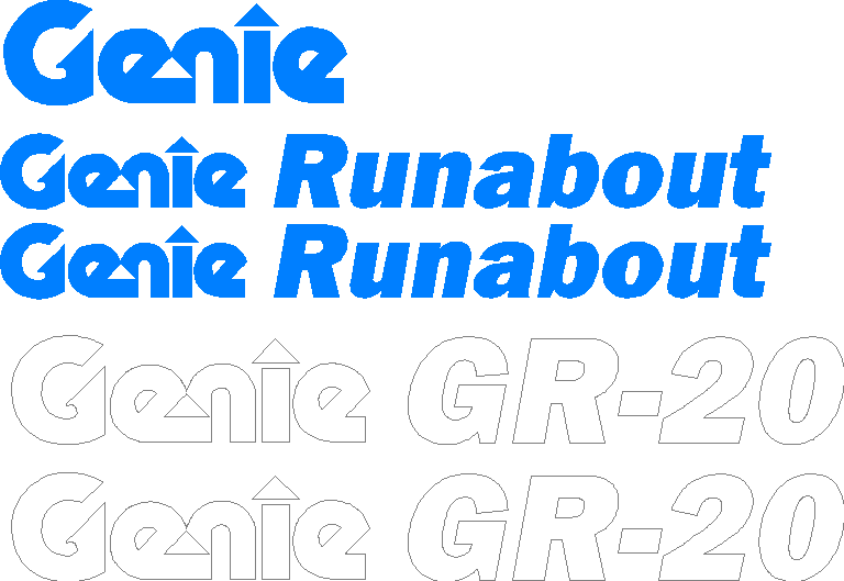 Genie GR20 Decal Set