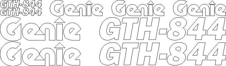 Genie GTH844 Decal Set