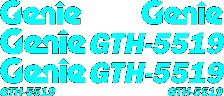 Genie GTH5519 Decal Set