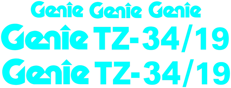 Genie TMZ34/19 Decal Set