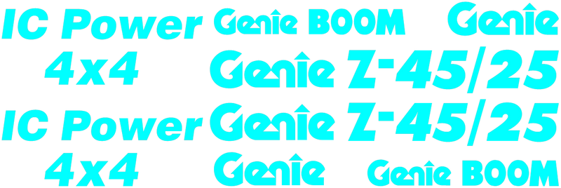 Genie Z45/25IC Decal Set