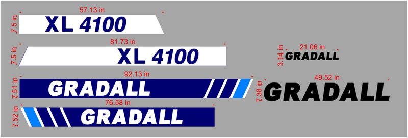 Gradall XL4100  Decal Set