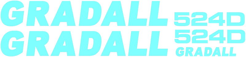 Gradall 524D  Decal Set