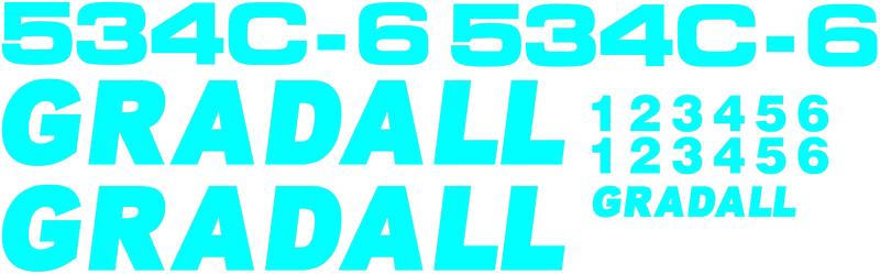 Gradall 534C-6  Decal Set