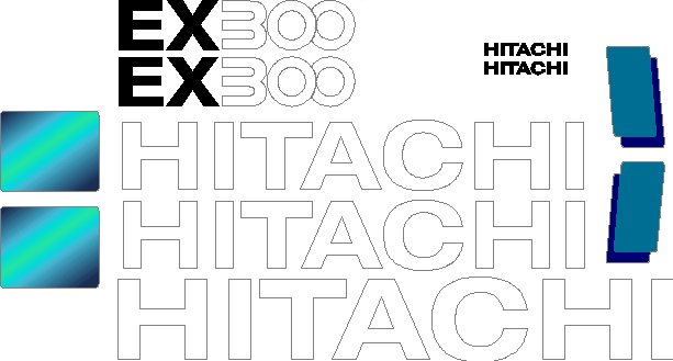 Hitachi EX300-5 Decal Set