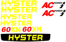 Hyster E60XN Decal Set