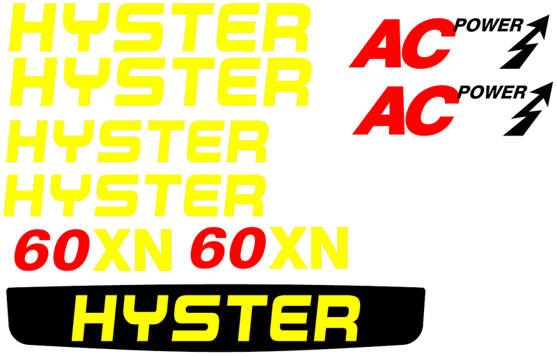 Hyster E60XN Decal Set
