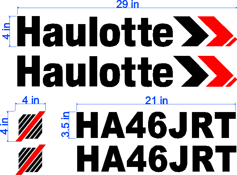 Haulotte HA46JRT  Decal Set
