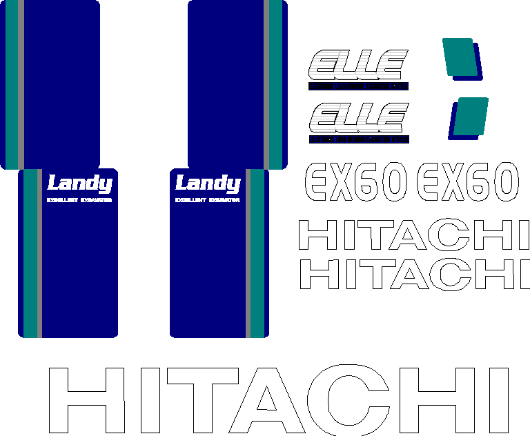 Hitachi EX60-1 Decal Set