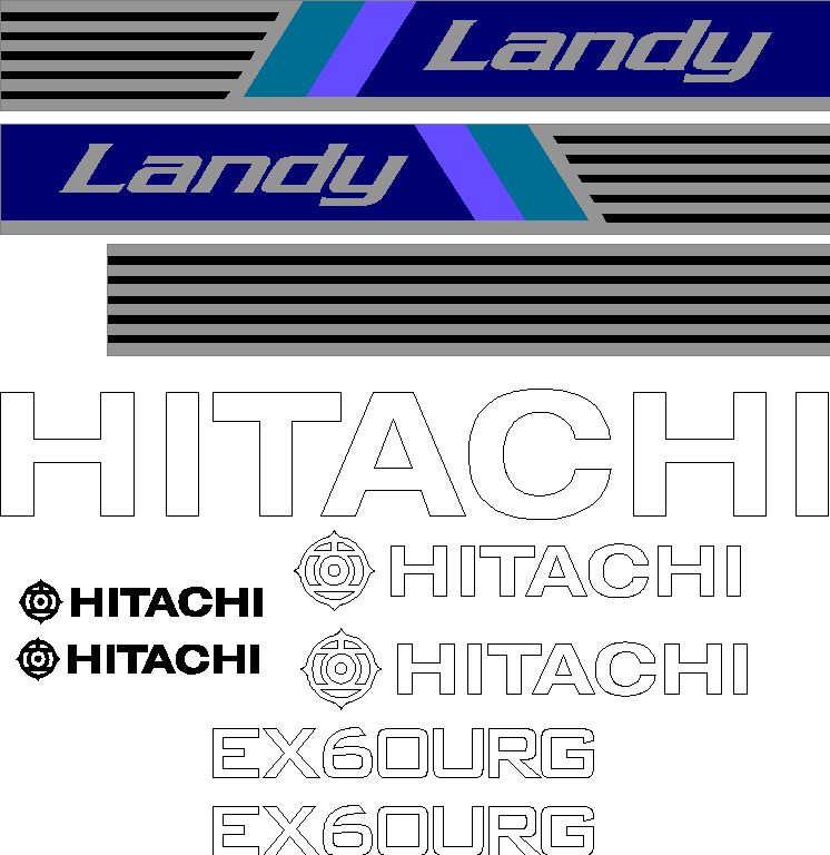 Hitachi EX60URG Decal Set