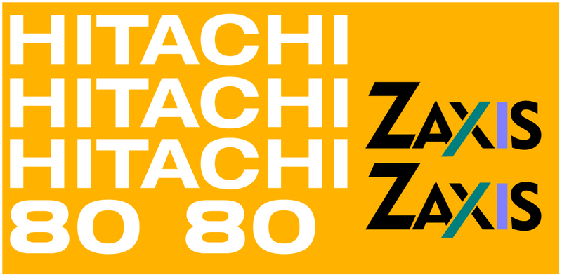 Hitachi ZX80 Decal Set