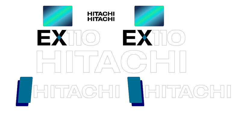 Hitachi EX110-5  Decal Set