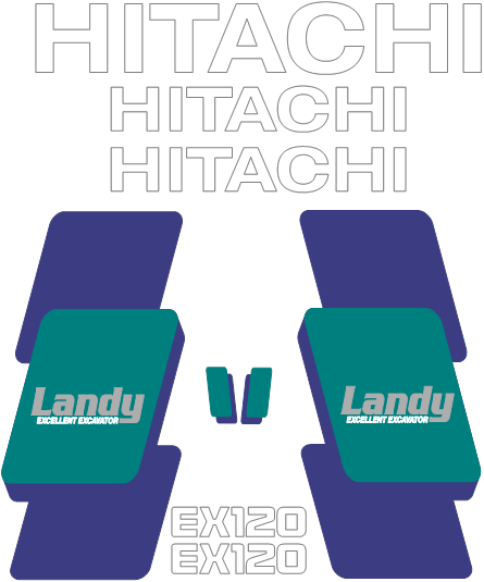 Hitachi EX120-3 Decal Set