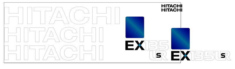 Hitachi EX135USR Decal Set