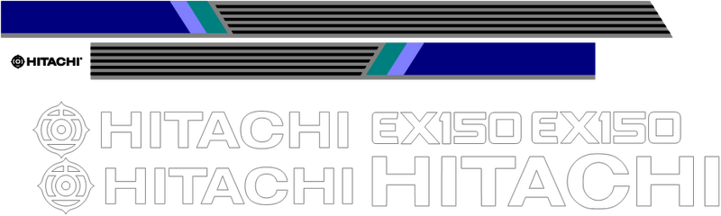 Hitachi EX150 Decal Set