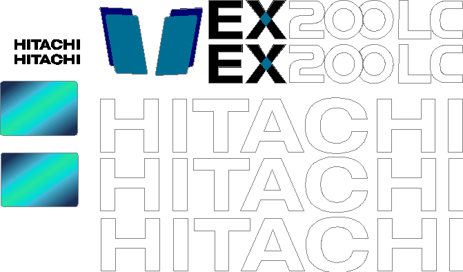 Hitachi EX200-5 Decal Set