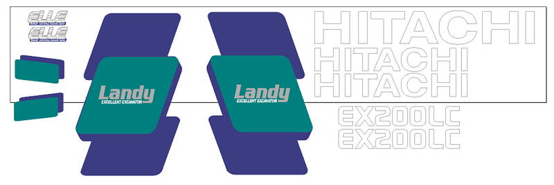 Hitachi EX200 LC-3 Decal Set