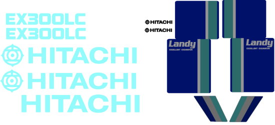 Hitachi EX300 LC-2 Decal Set