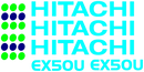 Hitachi EX50U Decal Set