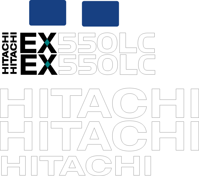 Hitachi EX550 LC-5 Decal Set
