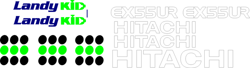 Hitachi EX55UR  Decal Set